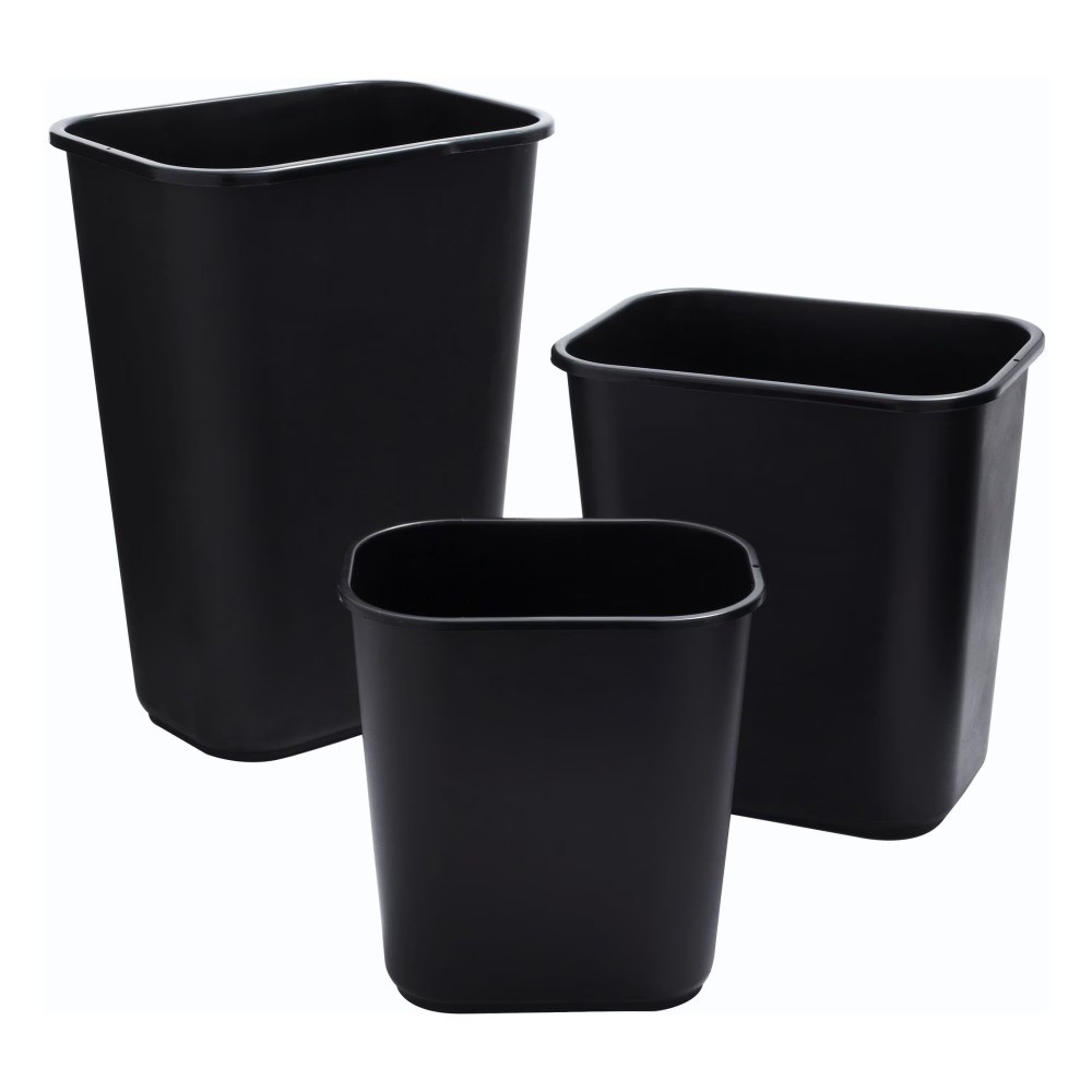 28Quart Black Wastebasket