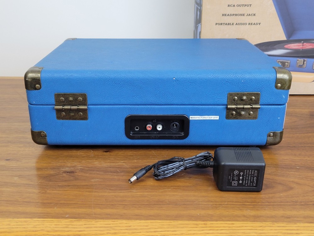 Crosley 3 Speed Record Player Model 1 Blue Tested