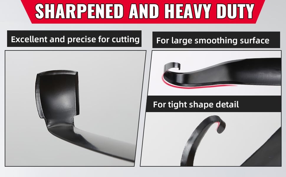 Versatile Pottery Trimming Tools, Sharpened Tool for Potter, black