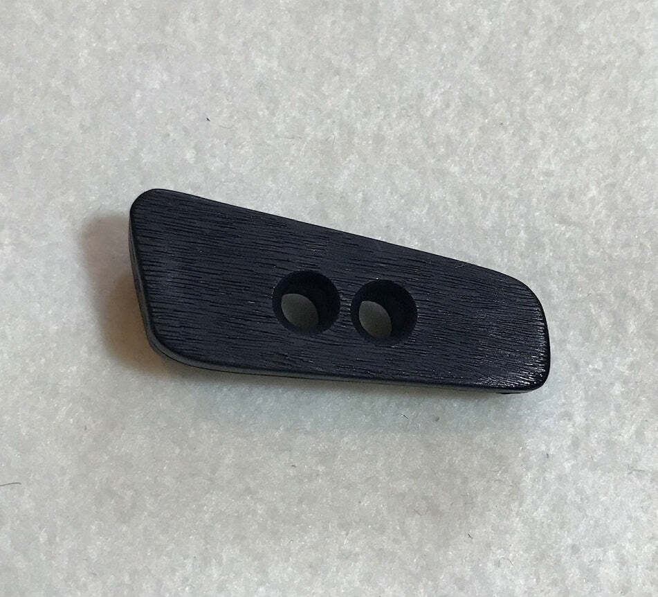 Black Oblong Chunky Plastic Button - Dill Buttons Brand 2"