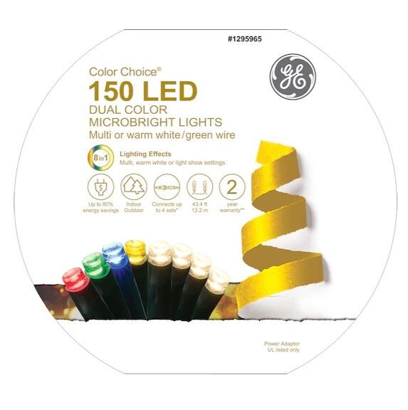 GE Color Choice 150 Ct 43.4-ft Multi-function Color Changing LED String Lights