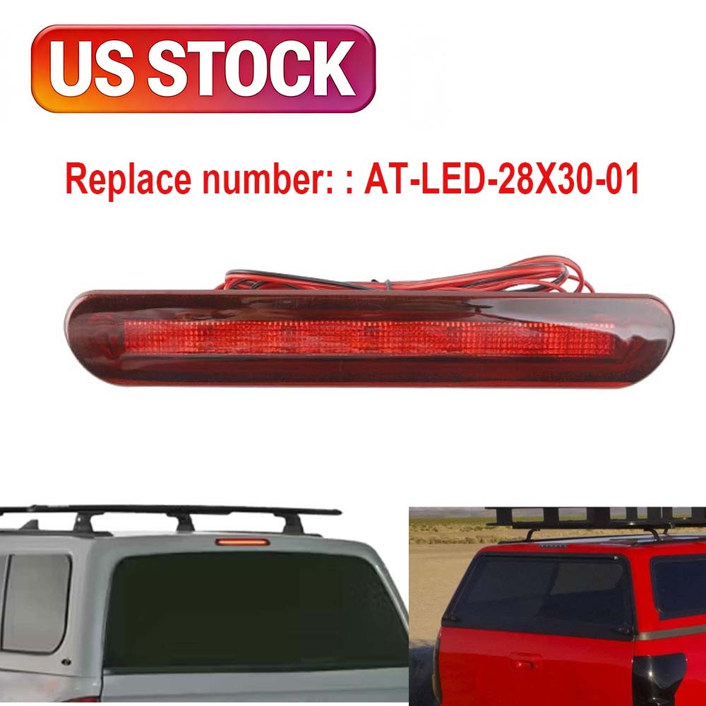 Red For Truck Cap Topper 3rd Brake Light, Surface Mount Replace AT-LED-28X30-01