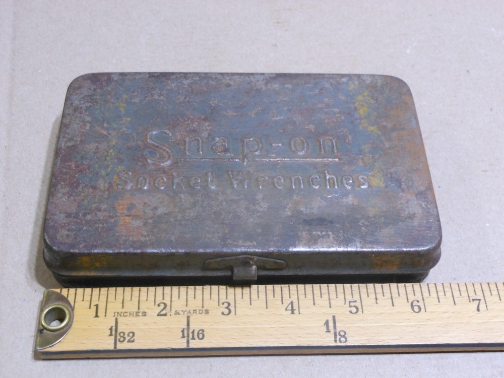 Vintage Snap On Socket Wrenches Metal Tool Box Case - Empty Box