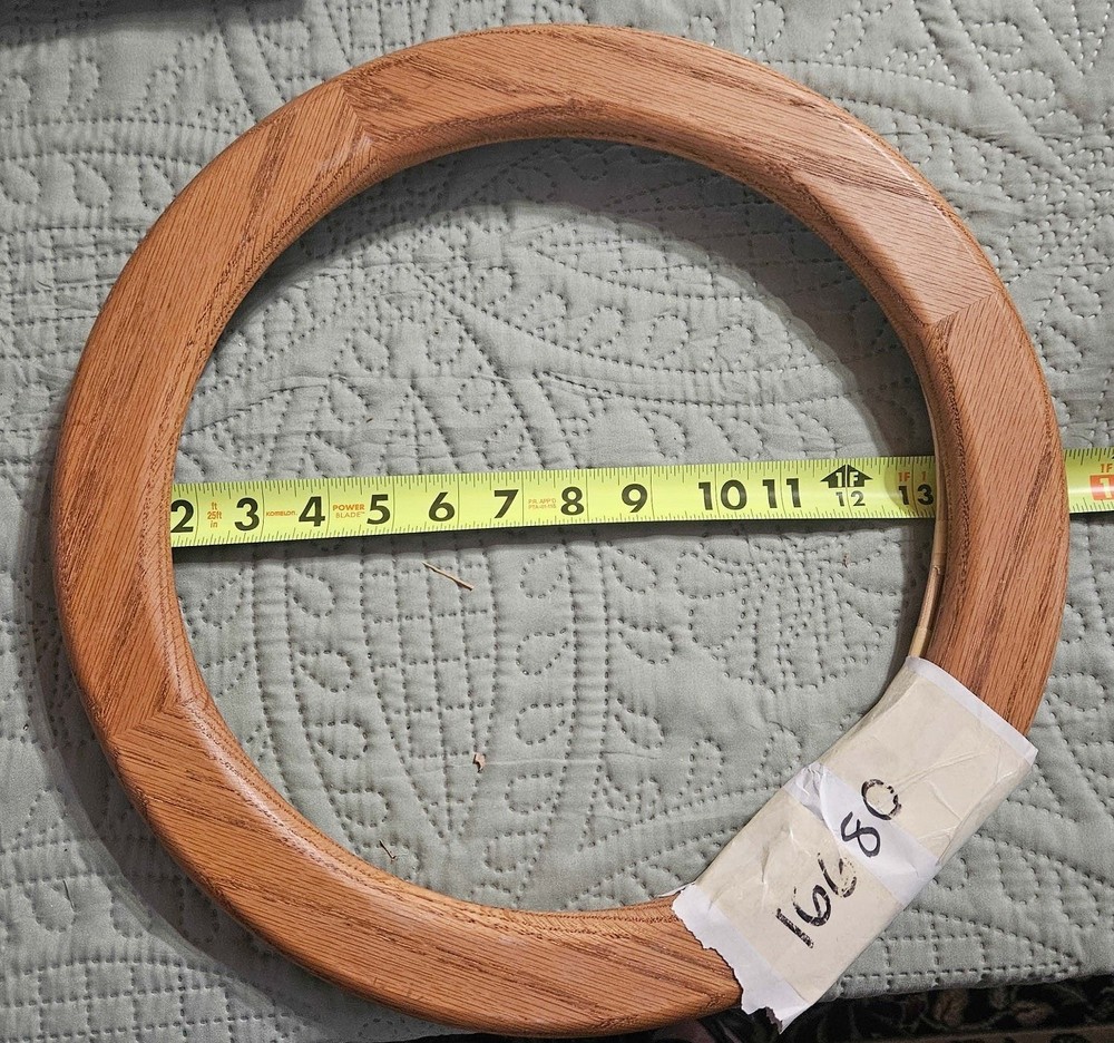 Round Solid Oak Stained Glass Panel Frame