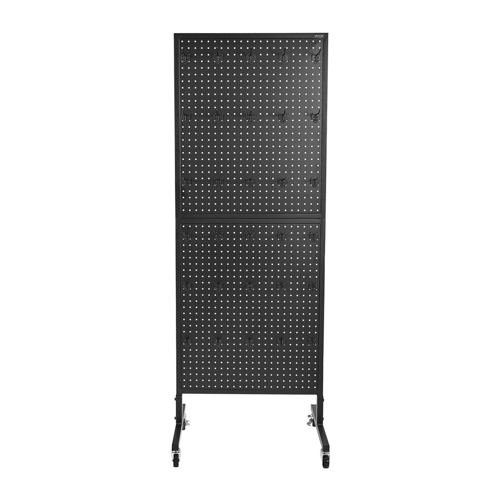 VEVOR Pegboard Display Stand with 30 Hooks Pegboard Panels Display with Wheels