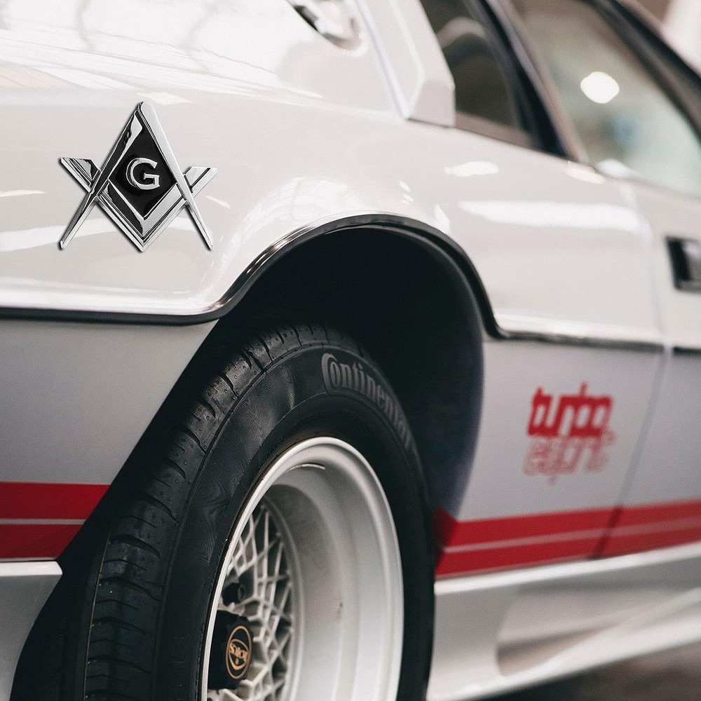 Square and Compasses Car Decal