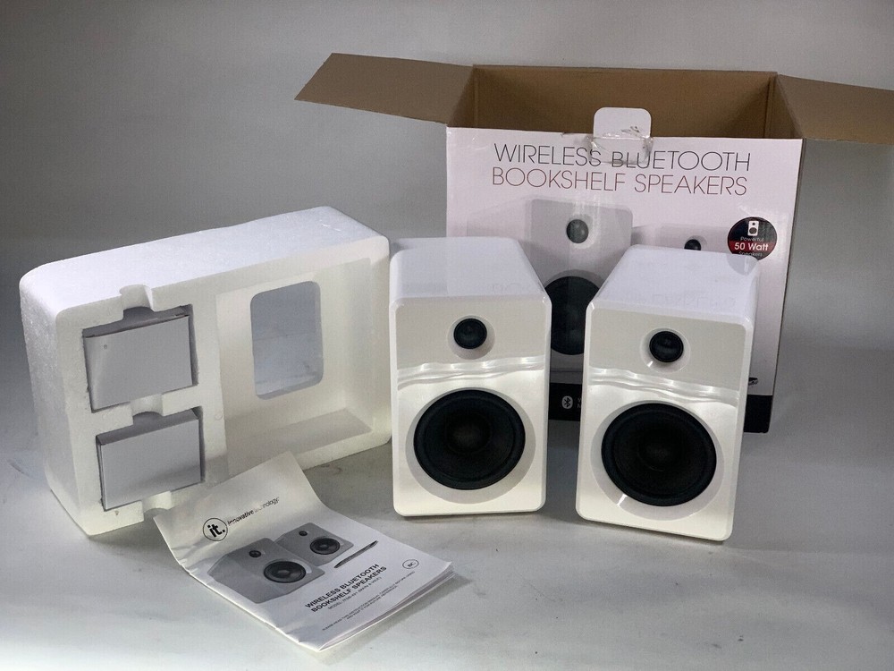 Innovative Technology - ITSB-421 Portable Bluetooth Speakers (2-Piece) - White