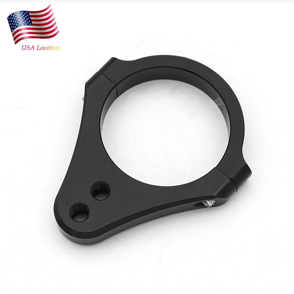 54mm CNC Universal Steering Damper Fork Frame Mount Clamp Bracket Holder Black