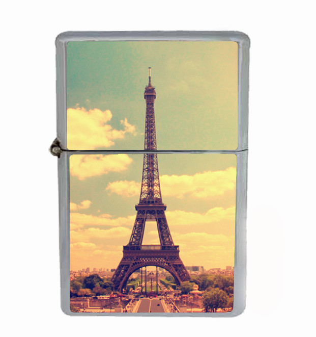 Paris Rs1 Flip Top Oil Lighter Wind Resistant