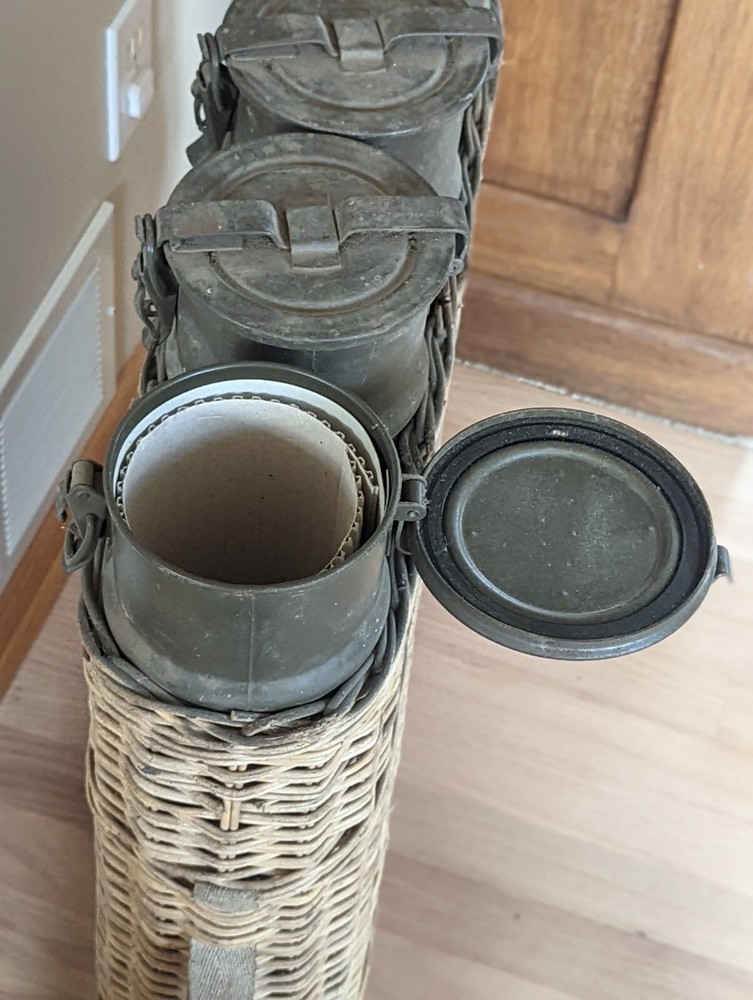 ***RARE*** Nr 0830 German Wicker Basket EMPTY Shell Containers WW2