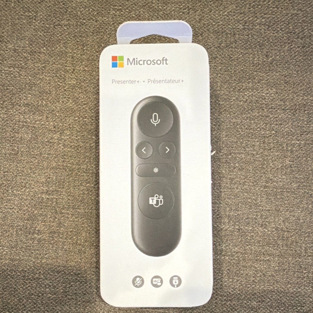 Microsoft Presenter+ Wireless Pointer Remote Gray for Windows/macOS 1XB-00001