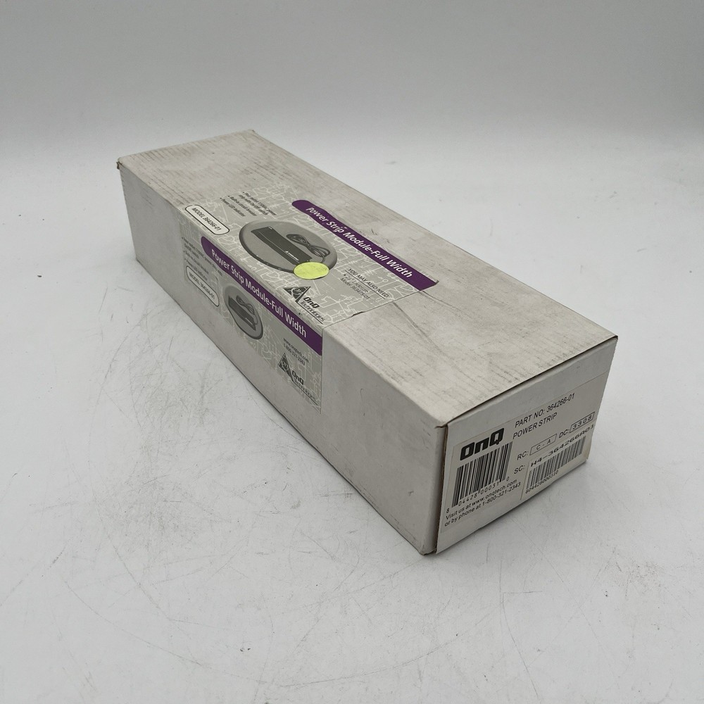 NEW!! OnQ Technologies Full Width Power Strip Module 4 Outlets - 364266-01