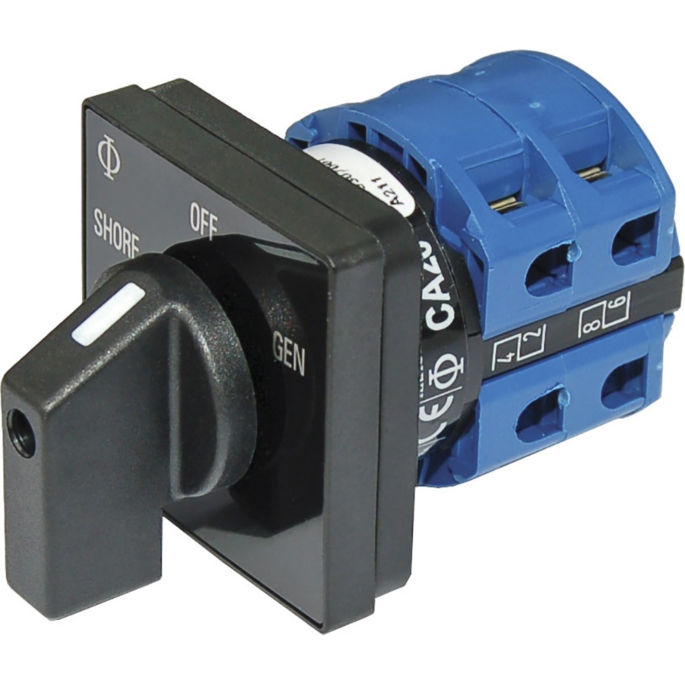 Blue Sea Systems 9009 Rotary AC Source Selector Switch, 120/230V, 32A, UL Listed