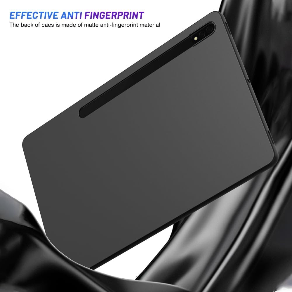 Black Soft and Thin Protective Case for 12.4 Inch Galaxy Tab S8 Plus