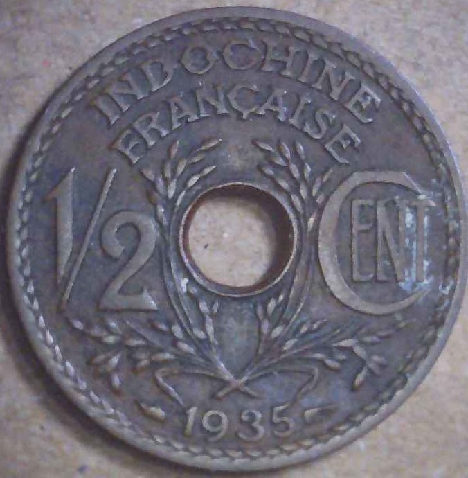 French Indo China - 1935 - 1/2 cent