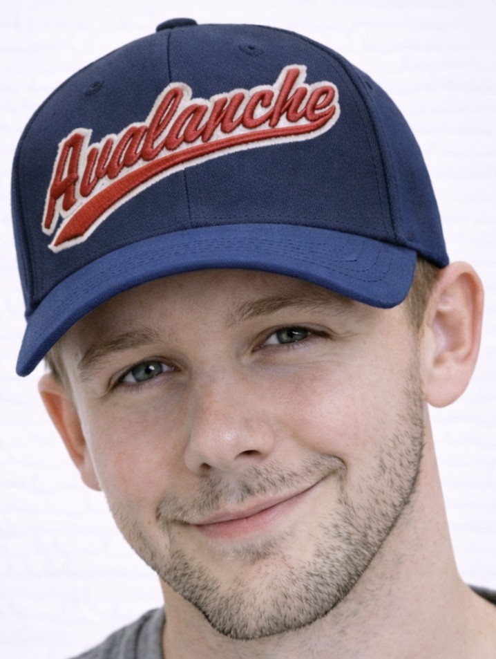 Colorado Avalanche Hat Script Stitched Logo Adjustable Strap Navy