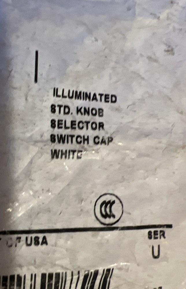 Illuminated STD. Knob Selector Switch Cap 800T-N297W