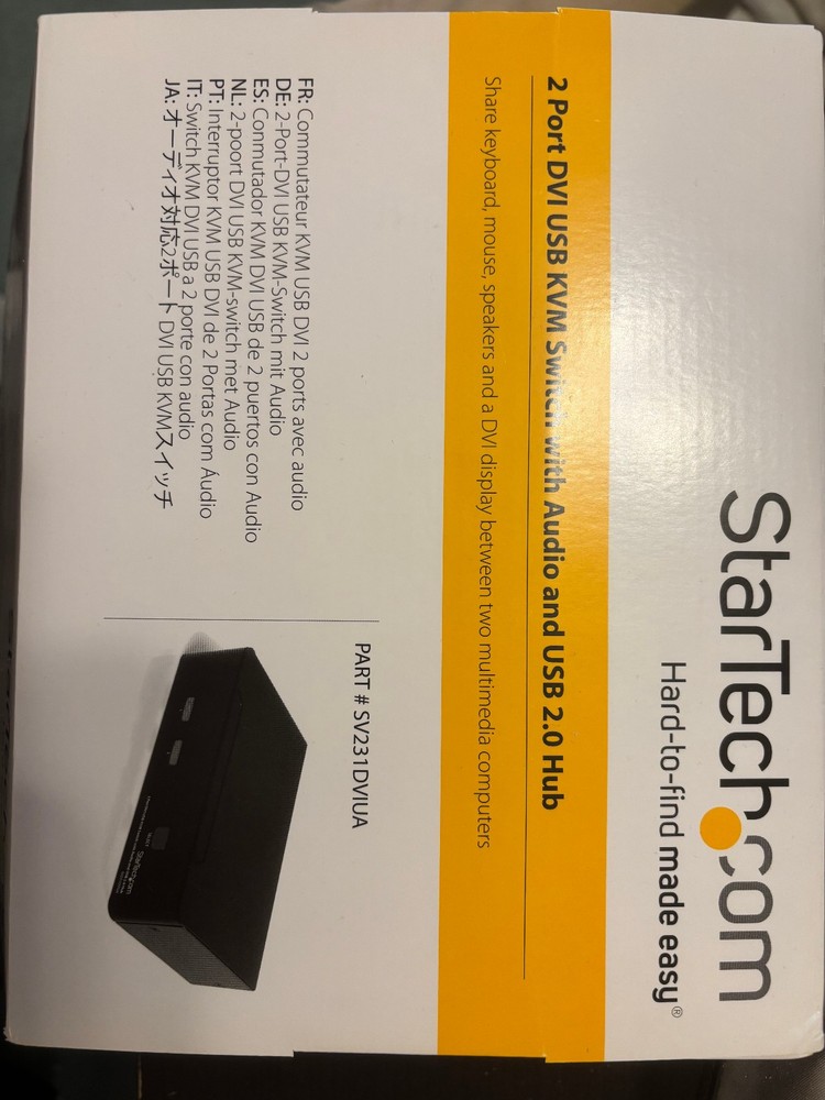 StarTech 2 Port DVI KVM Switch SV231DVIUA
