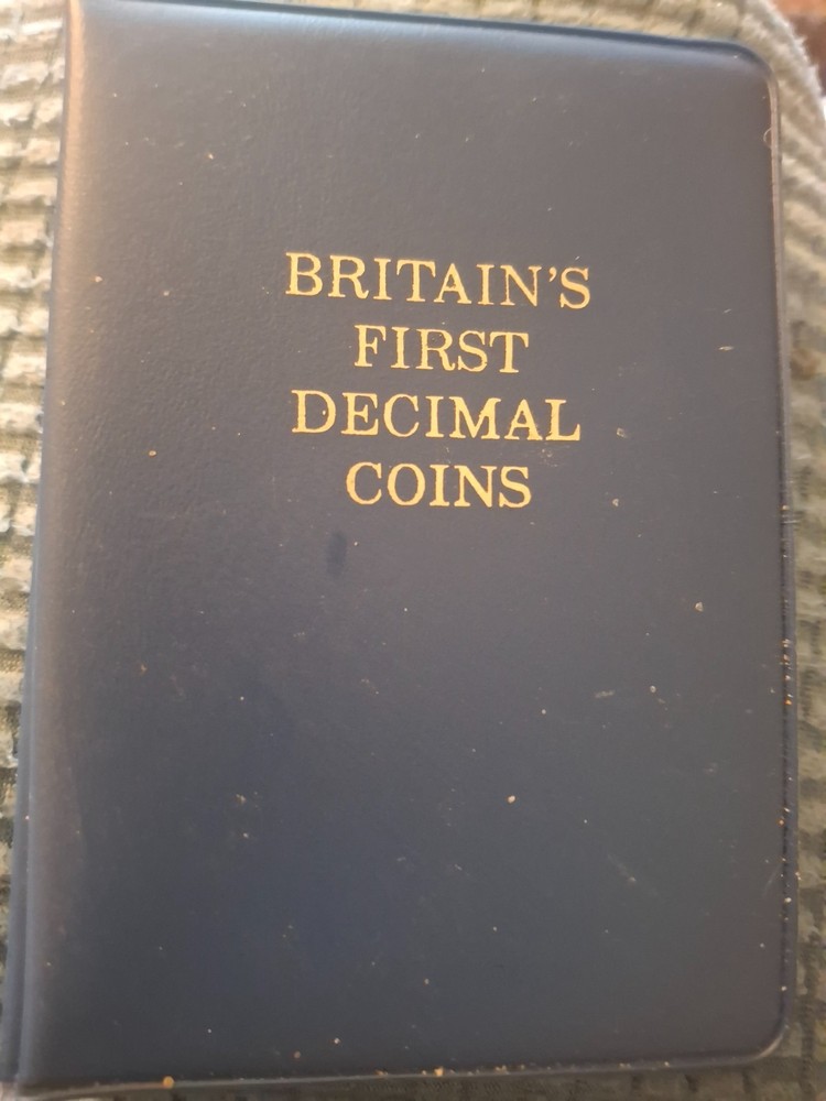 Vintage collection Britain's first Decimal coins in blue folder