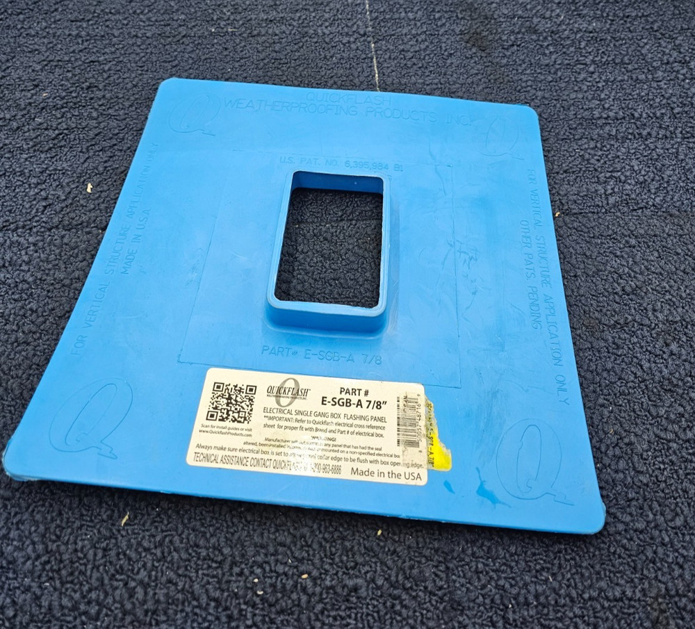 Quickflash E-SGB-A 7/8 Flashing Panel 1-Gang, Raised 7/8" Blue