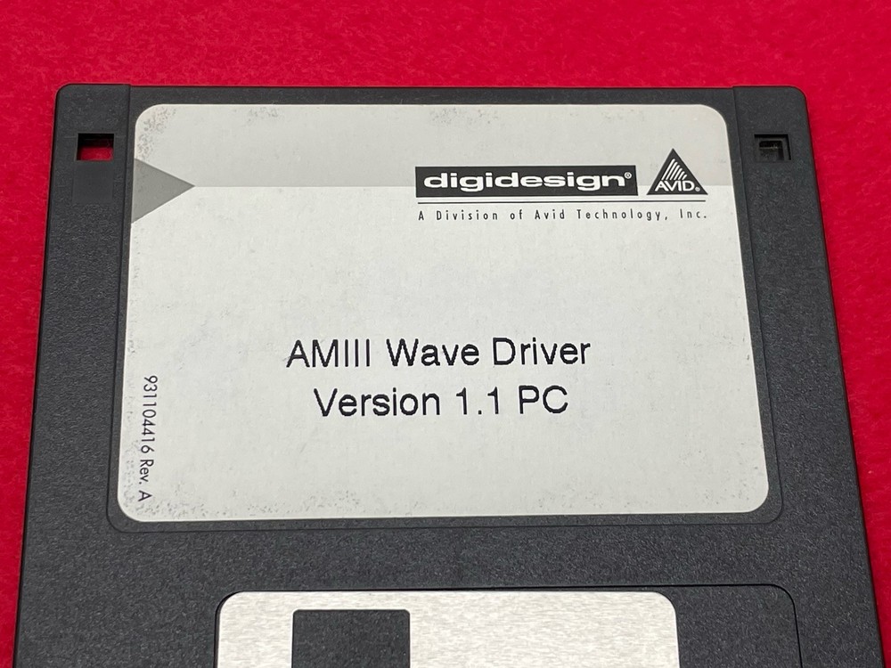 DIGIDESIGN AMIII AM3 WAVE DRIVER 3.5" FLOPPY DISK VERSION 1.1 PC AVID TECHNOLOGY