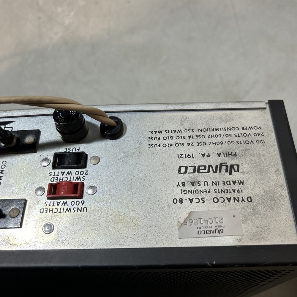 Dynaco SCA 80 Integrated Solid State Amplifier Turns on! Read desc