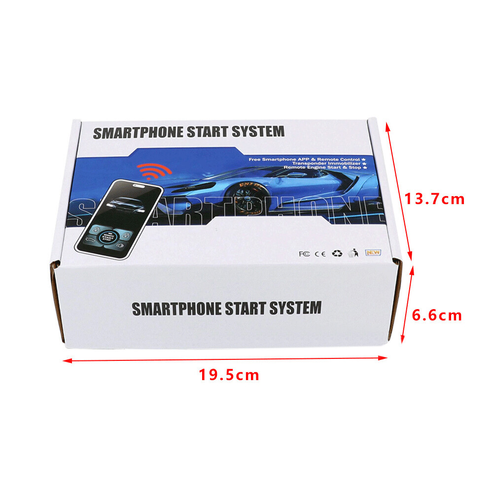 Auto Keyless Entry Engine Start Stop Alarm System Push Button Remote Auto Smart