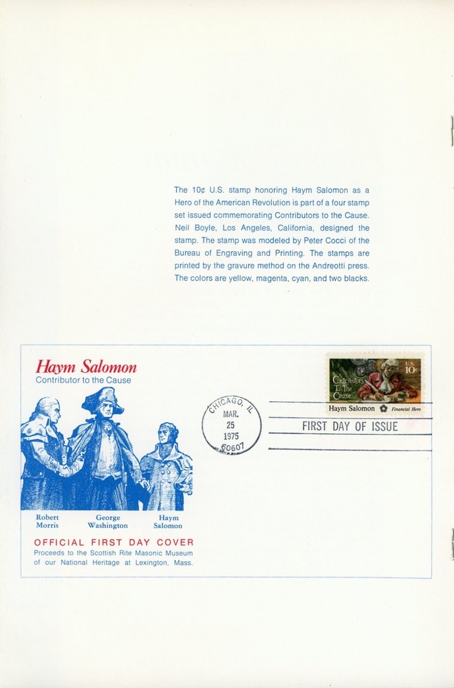 US 1561 FDC Ceremony Program Hayem Salomon