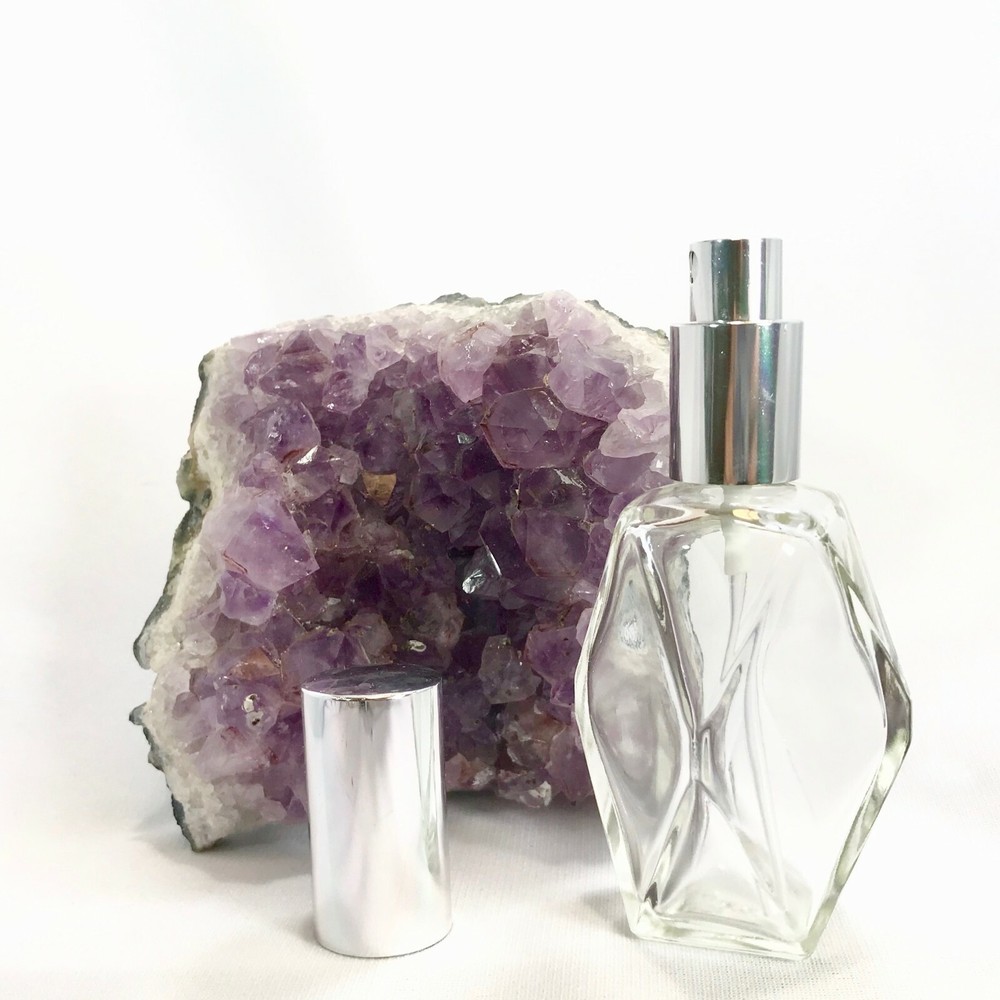 6 Refillable Perfume Bottles- 2 oz. Atomizer Luxury Bottle, Diamond Shape, 60 ml