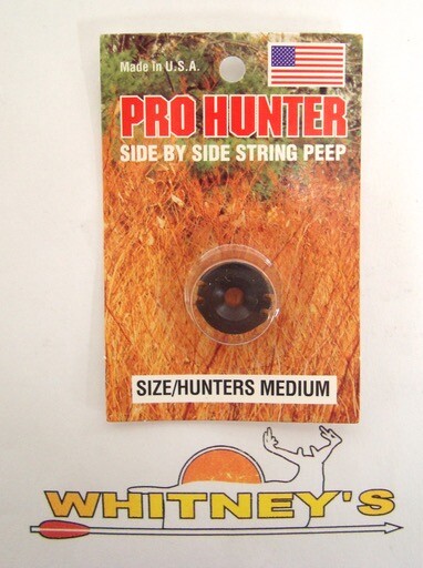 GWS Side By Side String Peep - Black - Medium - 1/8" - 02323