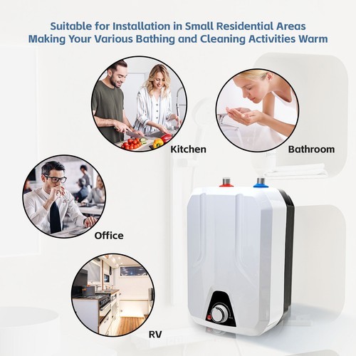 6L Instant Electric Hot Water Heater Shower Compact Mini-Tank Storage RV 110V US