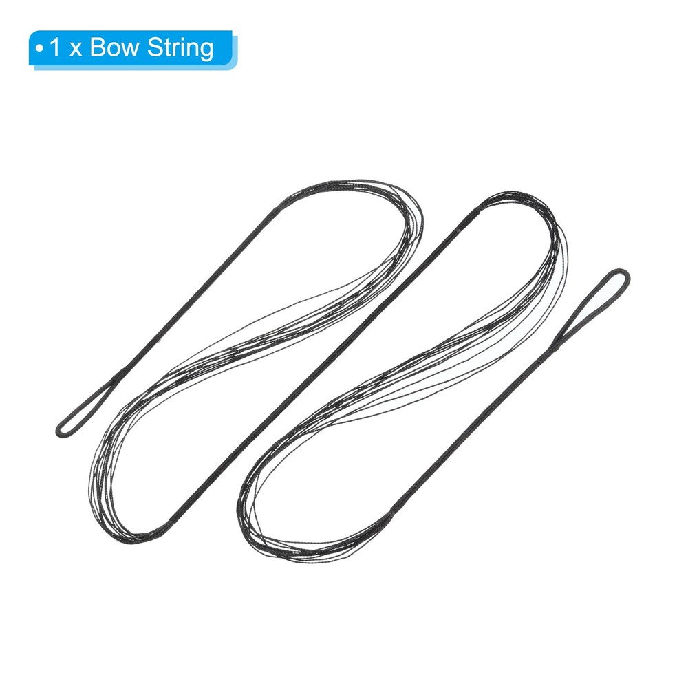 Bow String Replacement,12 Strands Bowstring for AMO 50" Traditional Bow, Black