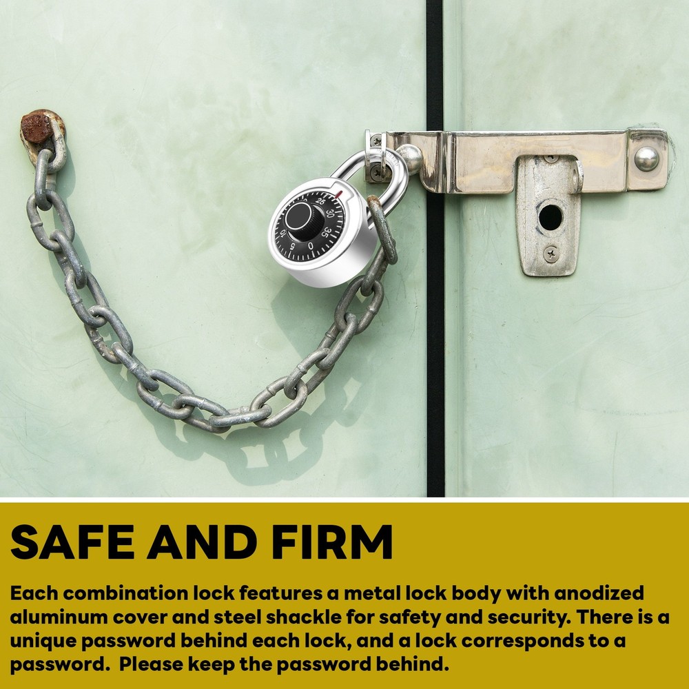 Master Coded Lock 50mm With Round Fixed Combination Padlock C5S22149