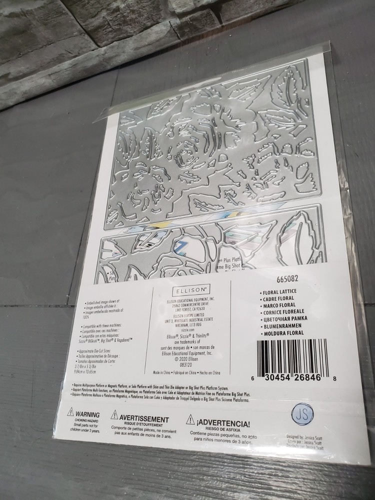 Sizzix "Floral Lattice" by Jessica Scott Layered Thinlits Dies- 665082 MSRP $30