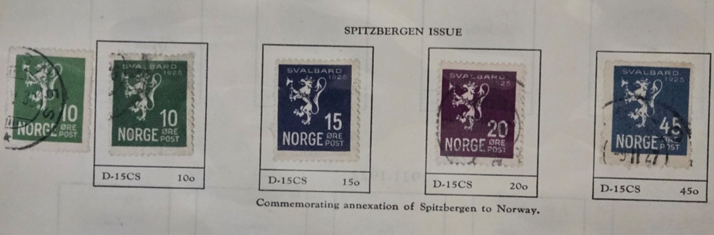 Stamp Norway 1925 Spitzbergen Issue #111-114 used