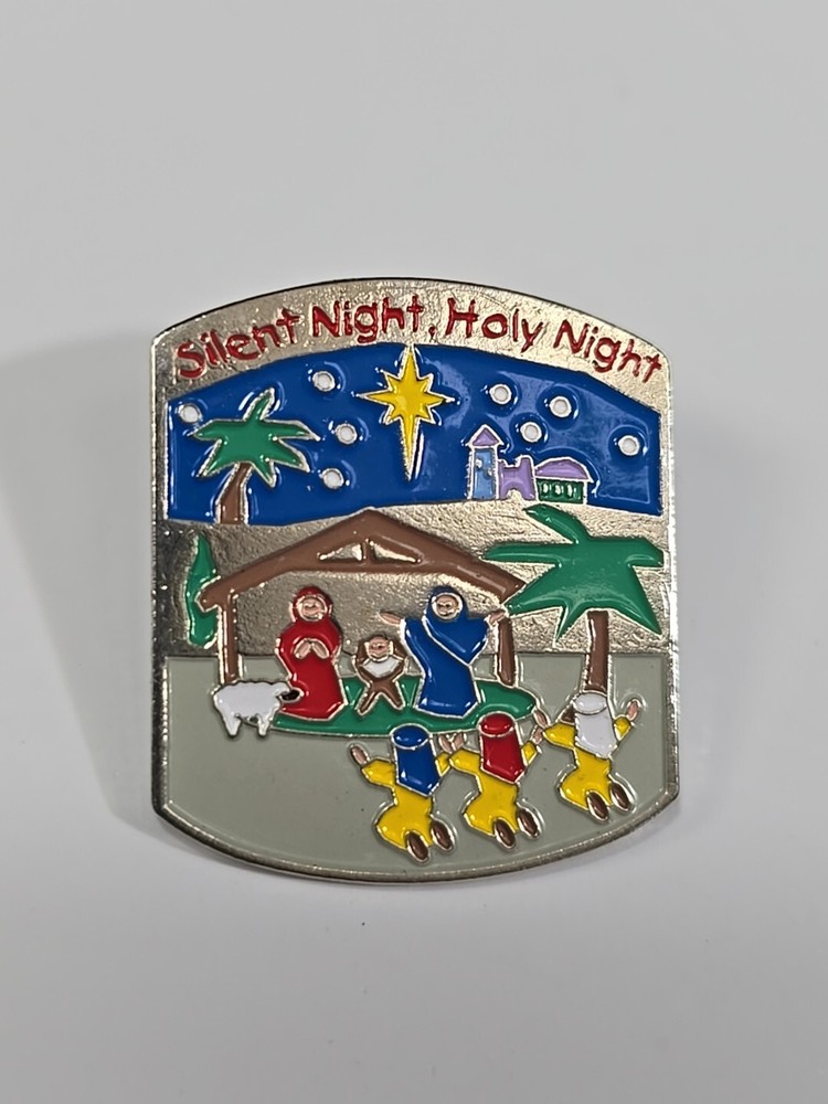 Silent Night Holy Night Nativity Lapel Pin