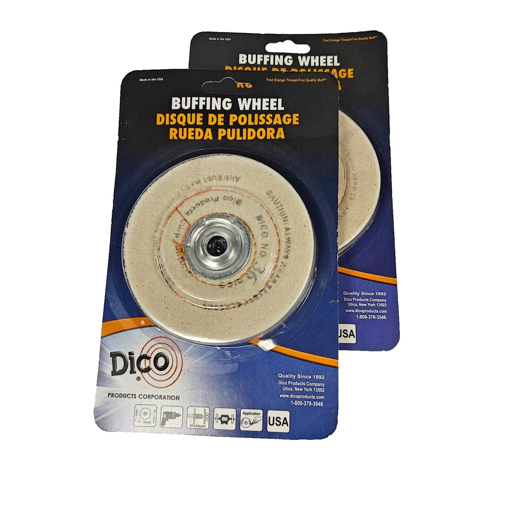 2 Pack Dico Cotton Medium Cushion Buffing Wheel #36 4" 7000120