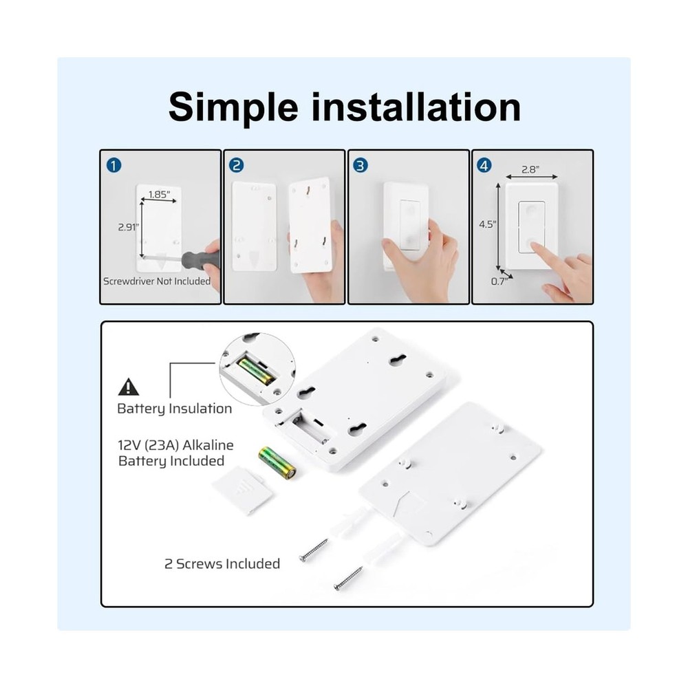Remote Control Switch,Wireless Light Switch and Receiver Kit,16... FAST USA SHIP