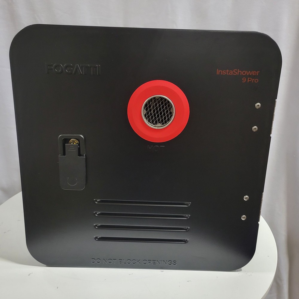 Used 66,000 BTU RV Tankless Water Heater 3.6 GPM InstaShower 9 Pro 15x15 Door