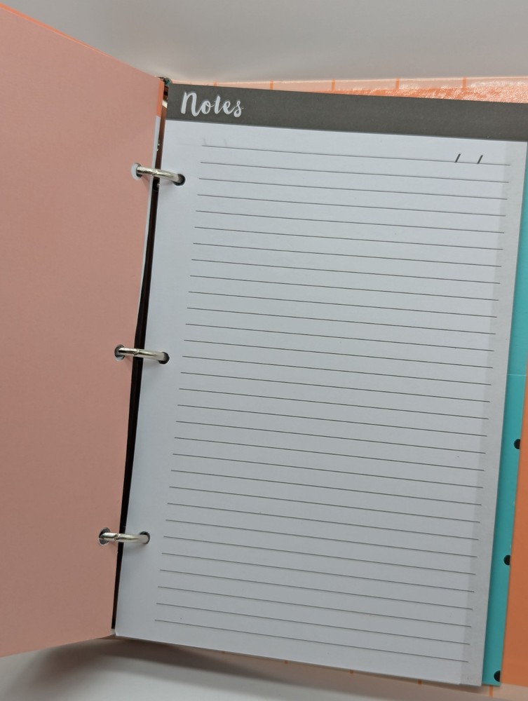 Day Planner W/Multiple Sections, Stickers, Sticky Notes, Pgs For Notes, Pockets