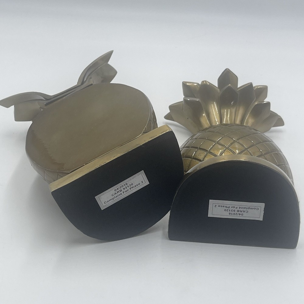 Brass Pineapple Bookends Pair