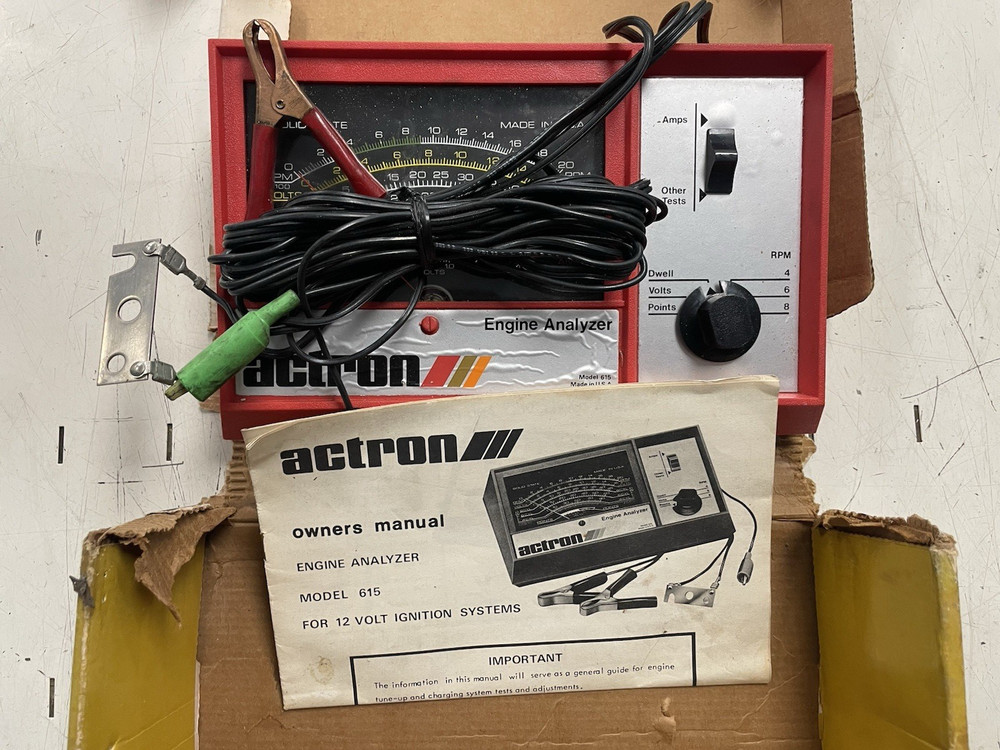 VTG Actron 615 Engine Analyzer & Electrical System Testing W/ Box + Manual