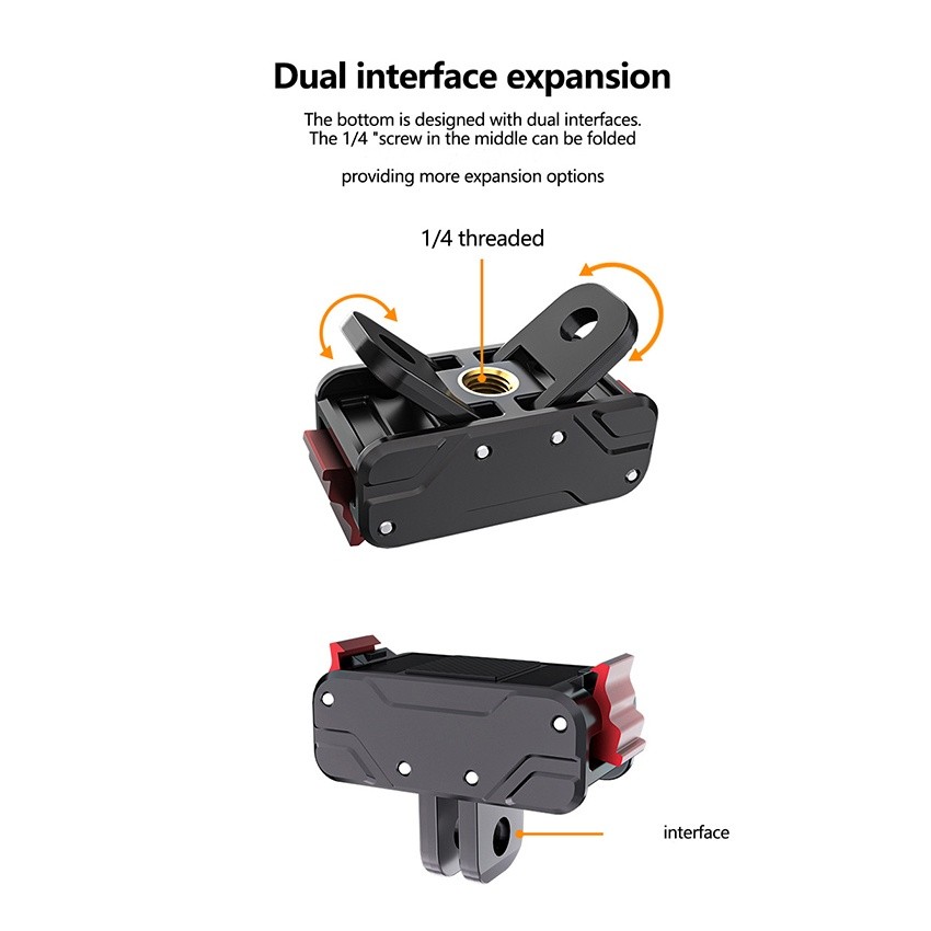 Magnetic Quick-Release Plastic BaseMagnetic Base for DJI Action3/4/5 Pro