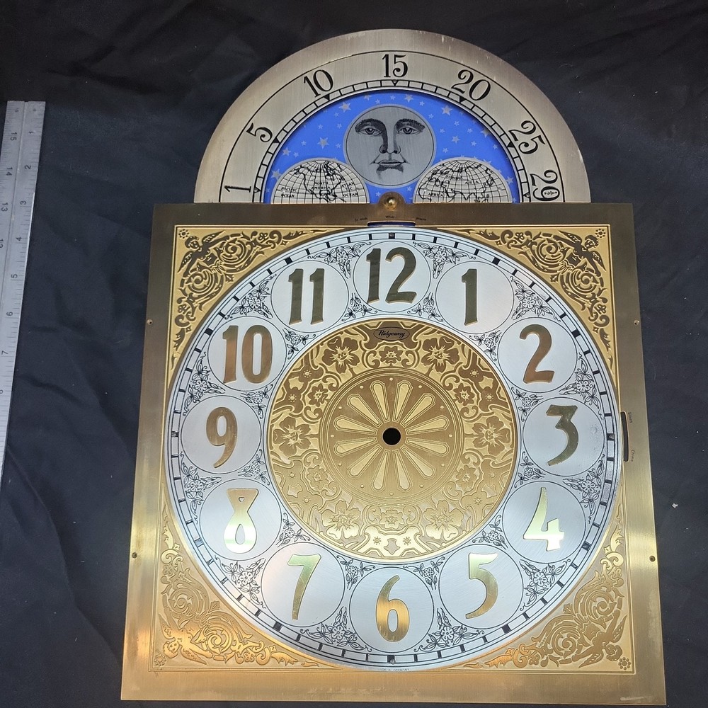 Ridgeway AUTHENTIC GRANDFATHER CLOCK MOVEMENT FACE PLATE