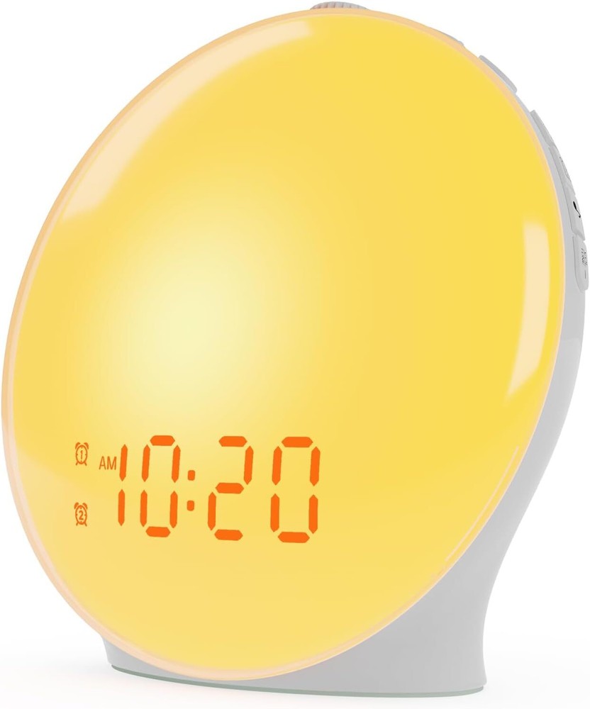 Sunrise alarm clock with sunrise simulation function, sleep aid function