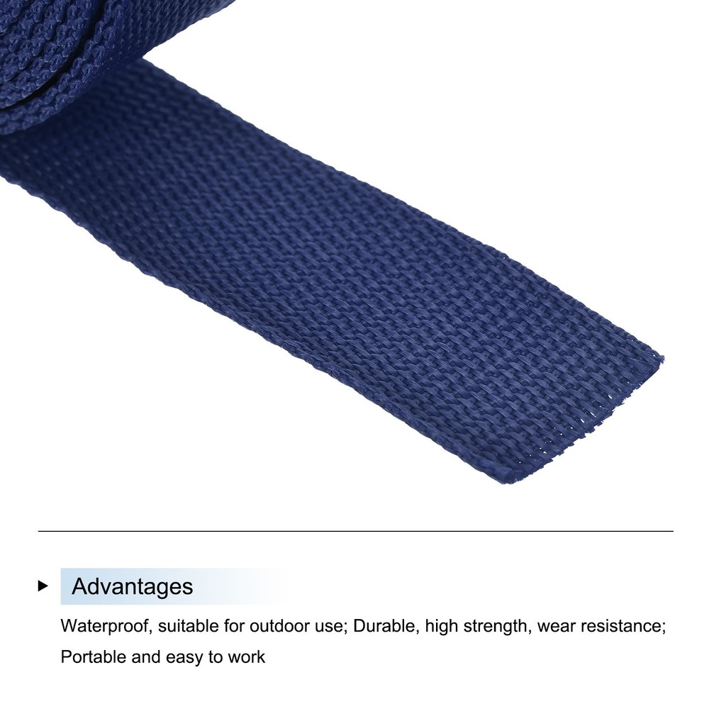 Lightweight Polypropylene Webbing Strap 0.8" 10 Yard Backpack Navy Blue