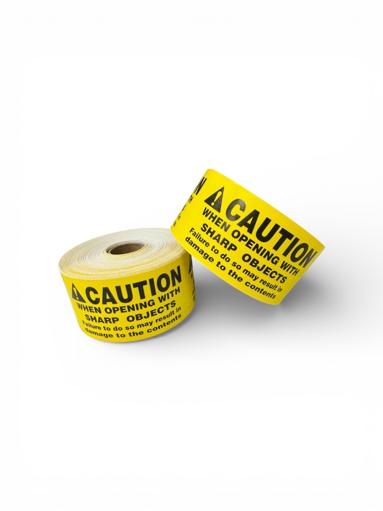 Shipping Labels- 2x4 Caution Sharp Objects 500 labels per roll, 1-12 Rolls