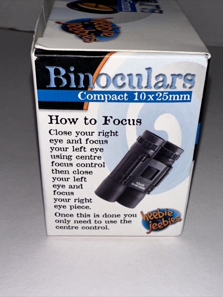 Heebie Jeebies Binoculars Compact 10x25 With Soft Case Glare Reduction Coating