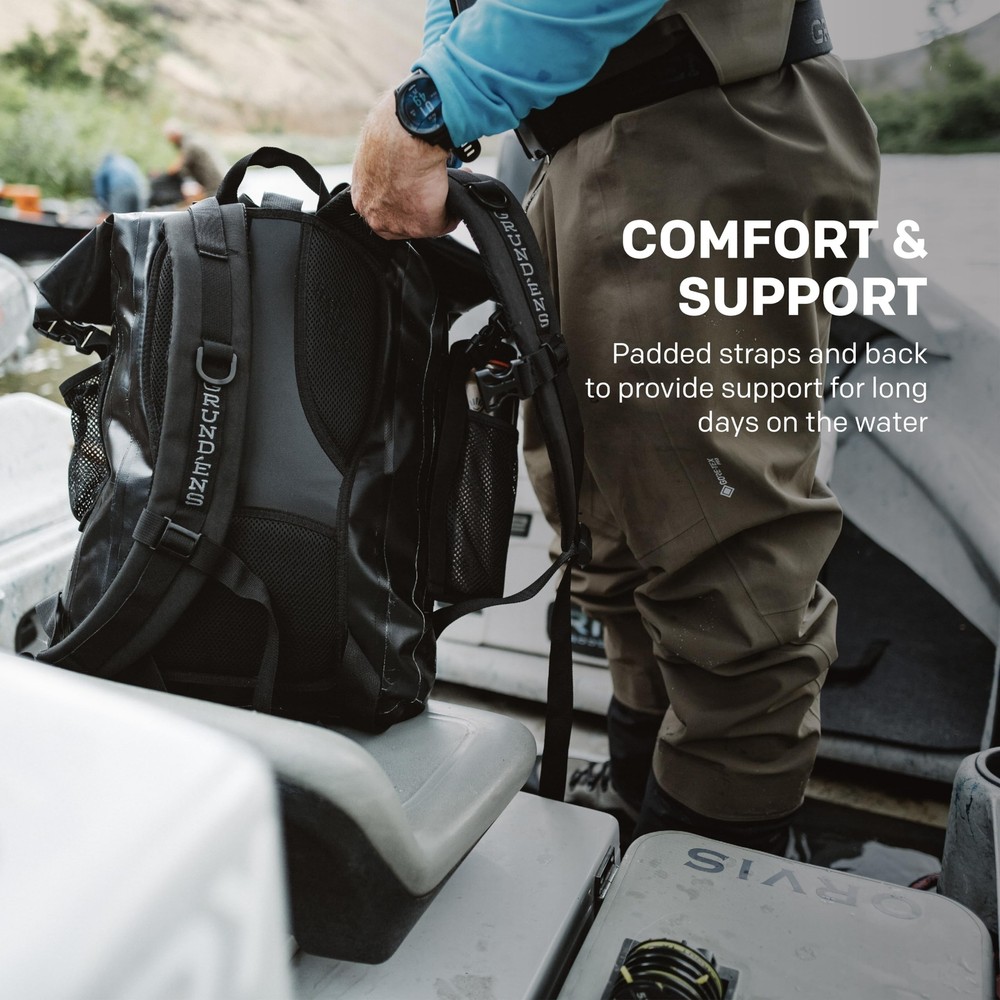 Grundens Gage Tech Rum Runner Backpack - Black Large