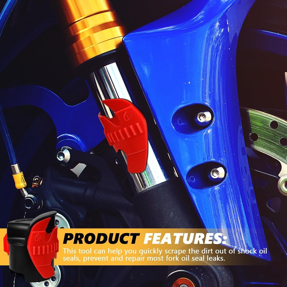 2PCS Motorcycle Fork Seal Cleaner Tool, Front Fork Seal Clean Tool, Universal Cl